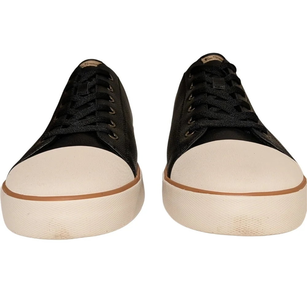 Ben Sherman Black Low-Top Sneakers with Cream Toe Cap